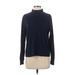 Lands' End Long Sleeve Turtleneck: Blue Tops - Women's Size Small