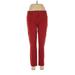 7th Avenue Design Studio New York & Company Dress Pants - Mid/Reg Rise Straight Leg Slim: Red Bottoms - Women's Size 8