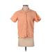 Woolrich Short Sleeve Button Down Shirt: Orange Tops - Women's Size Small