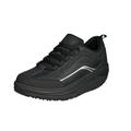 Aerosoft Walker Comfort lace-up Shoe Ladies Men's Memory Foam Removable Footbed (Black, UK Footwear Size System, Adult, Women, Numeric, Medium, 7)