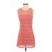 Hollister Casual Dress - Mini Crew Neck Sleeveless: Orange Dresses - Women's Size 3