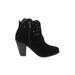 Jessica Simpson Ankle Boots: Black Print Shoes - Women's Size 8 1/2 - Almond Toe