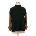 Calvin Klein Sweatshirt: Green Solid Tops - Women's Size X-Large