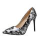 HUPAYFI Court Shoes for Women Mid Heel Wide Fit Womens Ladies Low Satin Heel Shoes Bridal Wedding Prom Party Flower Shoes High Heels Size 10 UK,Birthday Gifts for Teen Womens 7 47.99 Grey