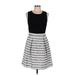 41Hawthorn Casual Dress - A-Line Crew Neck Sleeveless: Gray Stripes Dresses - Women's Size Medium