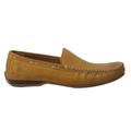 Frye Lewis Venetian Loafers for Men Hand-Crafted with Antique Pull-Up Leather with Moccasin Construction, Full Rubber Outsole, and Modified Heel – ¾” Heel Height, Golden Rod, 9 UK