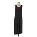 C&C California Casual Dress - Midi Scoop Neck Sleeveless: Black Print Dresses - Women's Size Large