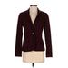 New York & Company Blazer Jacket: Short Burgundy Solid Jackets & Outerwear - Women's Size 0