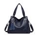 PORRASSO Women Handbags Fashion Hobo Shoulder Bag Ladies Crossbody Bag Large PU Leather Messenger Bag Travel Working Dating Tote Purse Navy Blue