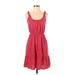 Banana Republic Factory Store Casual Dress - Mini Scoop Neck Sleeveless: Red Dresses - Women's Size X-Small