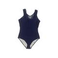 One Piece Swimsuit: Blue Print Swimwear - Women's Size Small