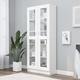 Lechnical Vitrine Cabinet White 82.5x30.5x185.5 cm Engineered Wood,Vitrine Display Cabinet,Vitrine Cabinet,Bookcase,Cabinets for Living Room