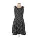 Banana Republic Factory Store Cocktail Dress - Mini Scoop Neck Sleeveless: Black Dresses - Women's Size 12