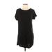 Antistar Casual Dress - Shift Crew Neck Short sleeves: Black Print Dresses - Women's Size Small