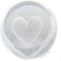 Caithness Glass Piece Crystal Silver Heart Special Moments Paperweight, Silver