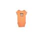 Just One You Made by Carter's Short Sleeve Onesie: Orange Stripes Bottoms - Size 0-3 Month