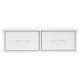 Cigopx Floating Shelf Wall-mounted Drawer Shelf High Gloss White 60x26x18.5 cm Chipboard Radiator Shelf