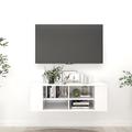 Lechnical Wall-Mounted TV Cabinet High Gloss White 102x35x35 cm Engineered Wood,Floating TV Wall Mounted,TV Unit,TV Cabinet,Wall-mounted TV Cabinet