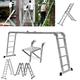 4x4 Aluminium Multi-Functional Folding Tool Decorating Extension Loft Ladder 4.7M/15.5FT Heavy Duty Combination Step Ladder 1 Painting Tray Manufactured to EN131 Up to 330pound/150kg