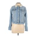 Ashley Vintage Charm Denim Jacket: Short Blue Print Jackets & Outerwear - Women's Size Large