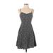 Old Navy Casual Dress - A-Line V-Neck Sleeveless: Black Polka Dots Dresses - Women's Size X-Small