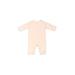 Aden + Anais Short Sleeve Onesie: Tan Jacquard Bottoms - Size 0-3 Month