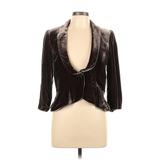 Ann Taylor LOFT Jacket: Short Brown Print Jackets & Outerwear - Women's Size 10