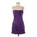 Zara Casual Dress - Mini Square Sleeveless: Purple Print Dresses - Women's Size Medium