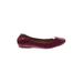 Coach Flats: Burgundy Print Shoes - Women's Size 8 - Round Toe