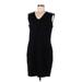 Chico's Casual Dress - Sheath V Neck Sleeveless: Black Print Dresses - Women's Size Medium