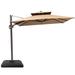 9 x 11 ft Patio Offset Cantilever Umbrella with Weights Base
