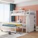 Twin Over Full Bunk Bed with 6 Drawers & Flexible Shelves, Wooden L-Shape Bedframe, Movable Bottom Bunk Bed w/Wheels for Kids