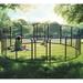 16 Panels Heavy Duty Metal Playpen with door,39.37"H Dog Fence Pet Exercise Pen for Outdoor