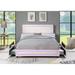 Upholstered Full/Queen/King Size Platform Bed with LED Lights, Storage Bed with 4 Drawers