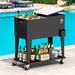 Balconera 80 Quarts Wheeled Serving Station/Cart in Black | 33.5 H x 30.7 W x 15.4 D in | Wayfair SHWFFTPLDB8012