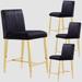 Counter Height Bar Stools Island Bar Chairs with Gold Stainless Steel Legs