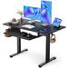 Electric Standing Desk with Full Size Keyboard Tray, Adjustable Height Sit Stand Up Desk, Home Office Desk Computer Workstation