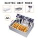 22L Stainless Steel Large Single-Cylinder Electric Fryer 5000W Max