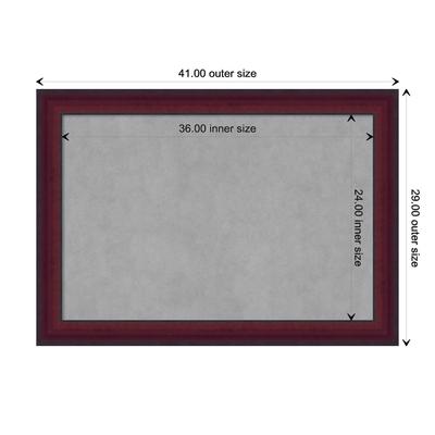 Amanti Art Canterbury Cherry Framed Magnetic Board