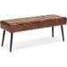 44.5in End of Bed Bench Tufted Upholstered Bedroom Bench - 15.25"D x 44.5"W x 17.75"H