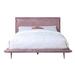 Plethoria Givens Leather Standard Bed Upholstered/Metal/Genuine Leather in Pink | King | Wayfair AKE06500DB