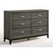 Latitude Run® Atworth 6 - Drawer Dresser in Gray | Wayfair 0557623866B441178EEA6E90C1E4D375