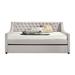 Darby Home Co Folger Upholstered Daybed w/ Trundle Upholstered in Brown/Gray/White | 39.5 H x 57.5 W x 83.5 D in | Wayfair