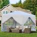 Outdoor 10x 10Ft Pop Up Gazebo Canopy Removable Sidewall with Zipper, 2pcs Sidewall with Windows,with 4pcs Weight sand Bag
