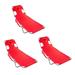 Ostrich Chaise Lounge Folding Portable Sunbathing Beach Chair Metal in Red | Wayfair 3 x CHS-1002R