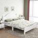 Red Barrel Studio® Bramford Traditional Concise Style White Solid Wood Platform Bed, No Need Box Spring Wood in Gray/White | Wayfair