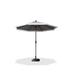 Arlmont & Co. Sharilee 108" Beach Umbrella w/ Rotational Counter Weights Included, Polyester in Gray | 102 H x 108 W x 108 D in | Wayfair