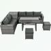 Latitude Run® 6-Piece PE Rattan Sofa Set w/ Adjustable Seat | 28.7 H x 75.6 W x 27.6 D in | Outdoor Furniture | Wayfair