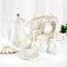 House Of Hampton® Jozelyn 40oz. Teapot Set Porcelain China/Ceramic in White | 7.68 H x 13.39 W x 13.39 D in | Wayfair