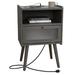 George Oliver Kodee Nightstand Wood/Glass in Brown | 25.91 H x 15.98 W x 12.01 D in | Wayfair 3FFA0311E4624EA28B6B2ABAC0D9792F